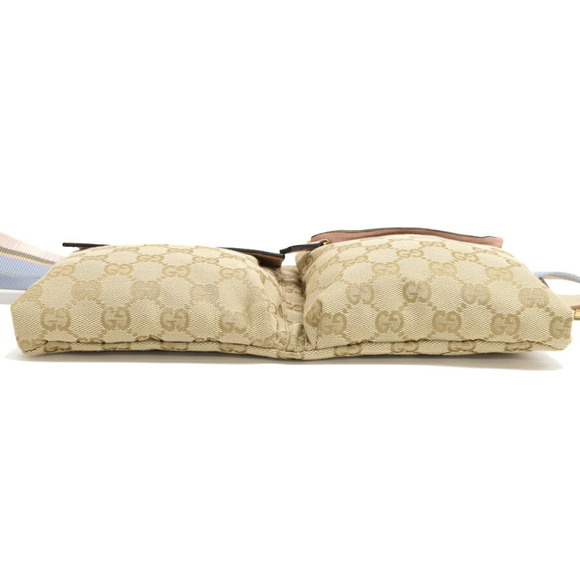 Gucci Waist Bag Body Canvas Leather Beige Pink - Picture 4 of 9